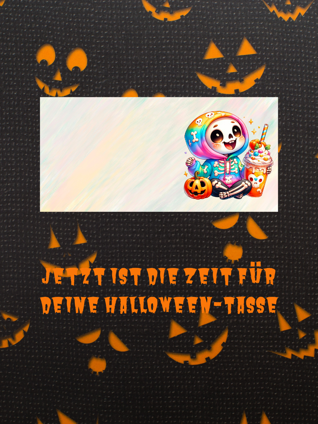 Süßes Teenager-Skelett Tasse mit Milkshake – Kawaii Halloween Design, Geschenkidee für Teenager & Spooky Fans, Spülmaschinenfest