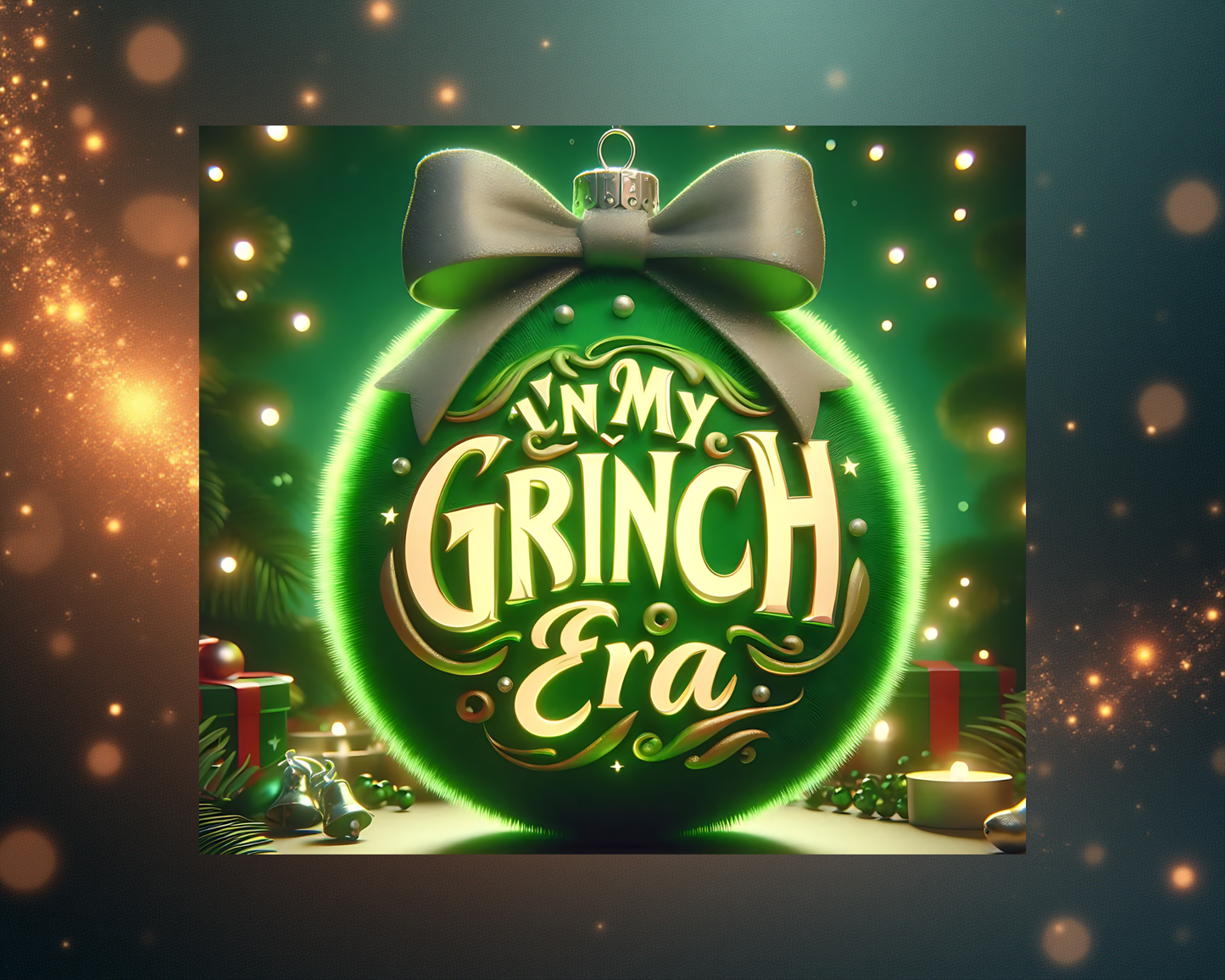 ๐ โIn My Grinch Eraโ Tumbler von Creative Momentz โ Fรผr alle, die Weihnachten mit Humor genieรen ๐