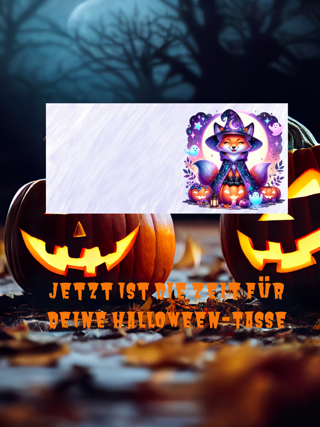 Süßer Zauberer-Fuchs Tasse – Kawaii Halloween & Herbst Design, Geschenkidee für Tier- Fantasy-Fans, Spülmaschinenfest