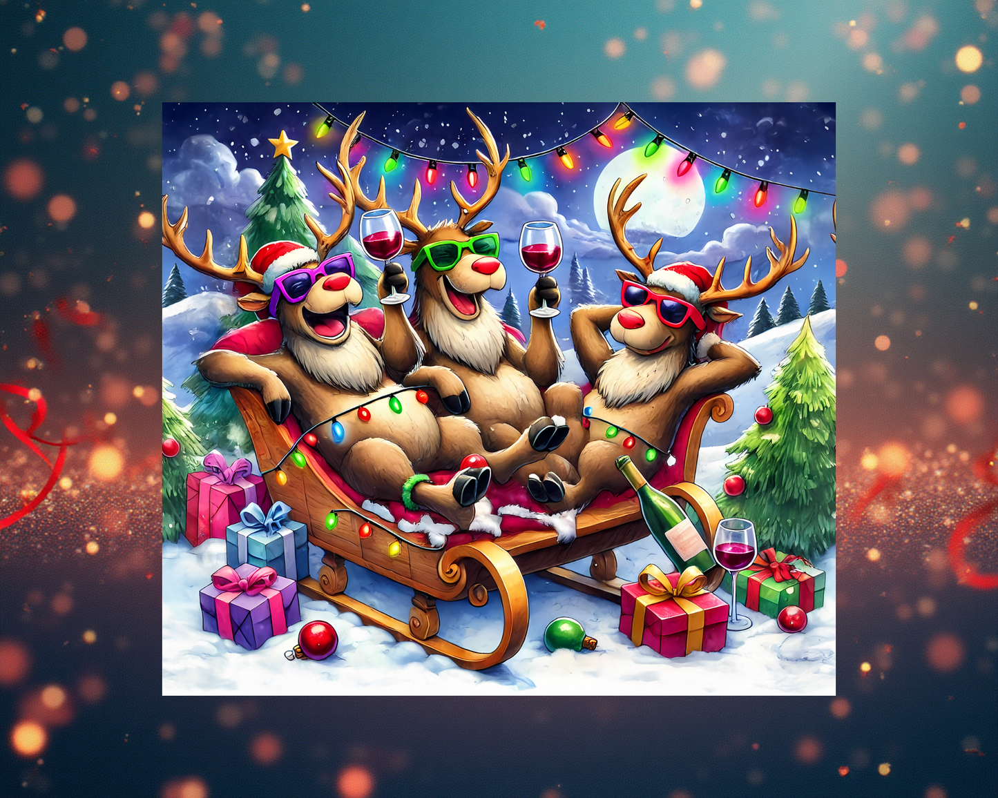 🦌🍷 Christmas Reindeer Tumbler von Creative Momentz – Wenn Rentiere feiern! 🎄🥂