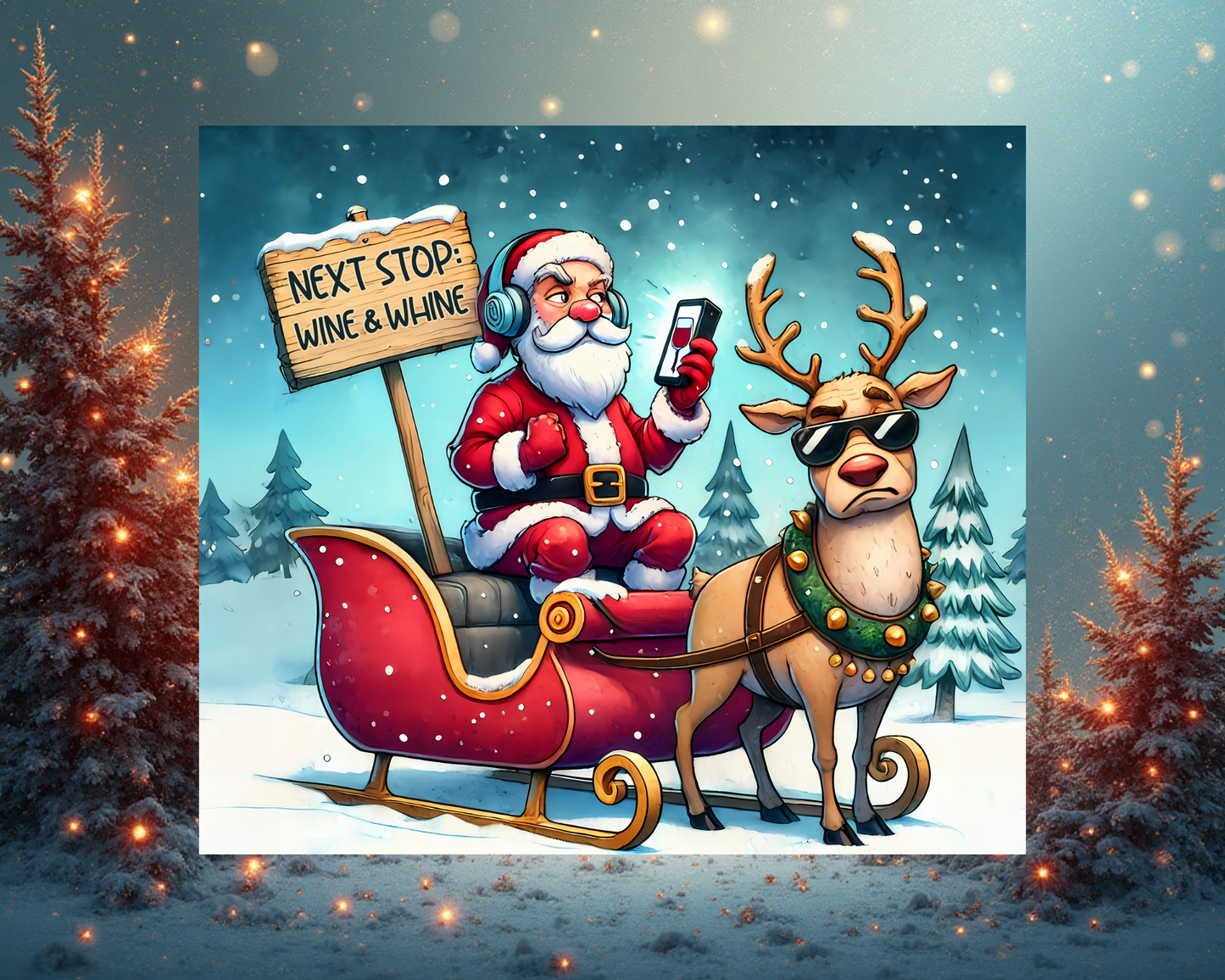 ๐
โNext Stop: Wine & Whineโ โ Der lustige Santa-Tumbler von Creative Momentz ๐ท๐ฆ