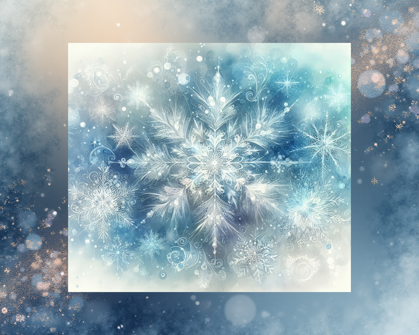 ❄️ Frosted Snowflake Tumbler von Creative Momentz – Eleganz in Eisblau ☕✨