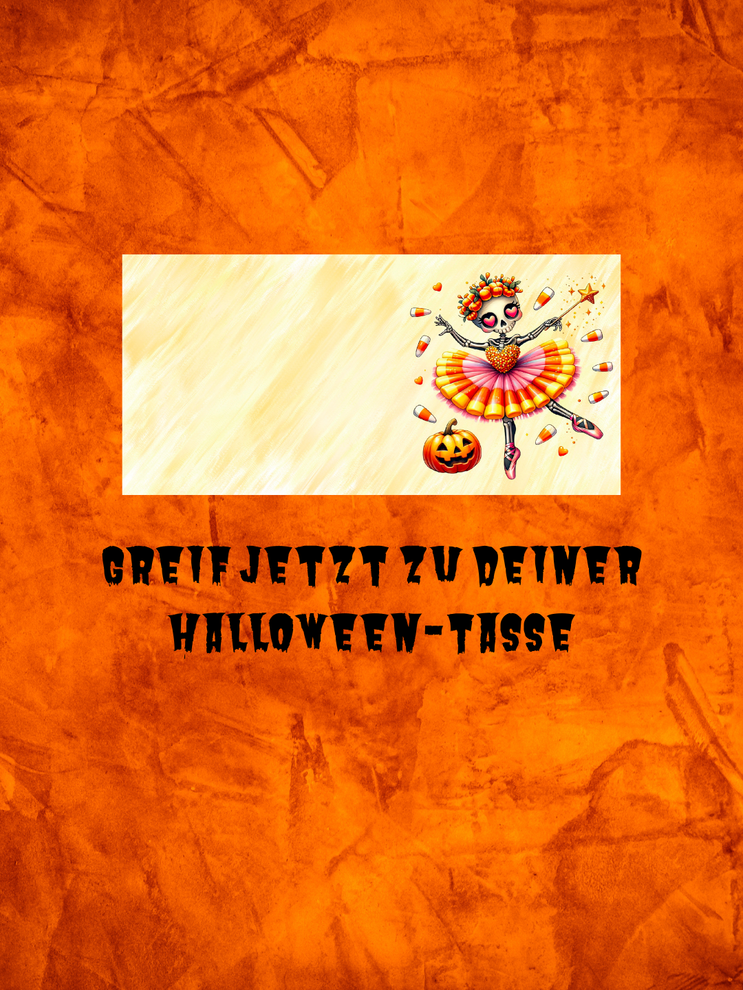 Halloween Tasse mit Skelett-Ballerina – Gruselig Elegant, Geschenkidee für Tanzfans, Herbst & Spooky Season, Spülmaschinenfest