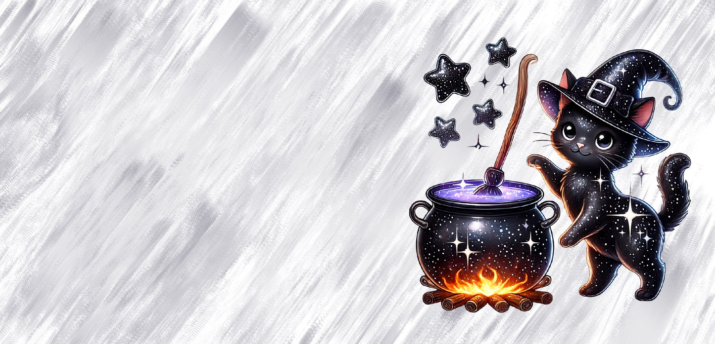 Tasse Katze & Zaubertopf – Magischer Kaffeebecher, Geschenk für Katzenliebhaber Hexenfans, Spülmaschinenfest, Witchy Mug