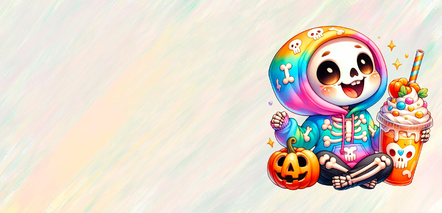 Süßes Teenager-Skelett Tasse mit Milkshake – Kawaii Halloween Design, Geschenkidee für Teenager & Spooky Fans, Spülmaschinenfest