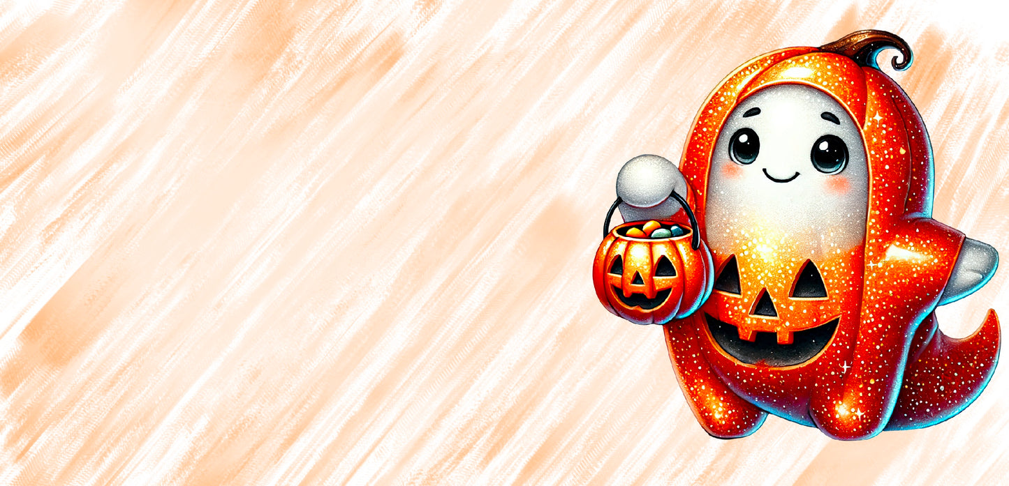 Kawaii Tasse Geist im Kürbiskostüm | Halloween Keramiktasse 330 ml | Süßes Geschenk für Kinder & Erwachsene
