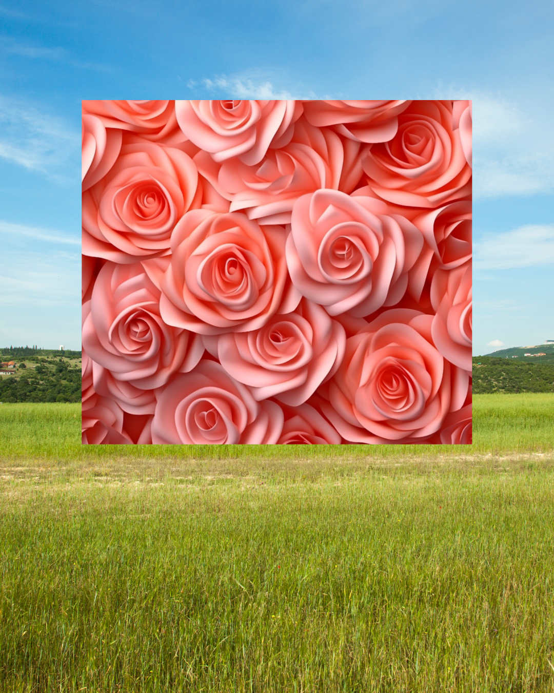 Blumen Tumbler mit rosa Rosen – Eleganz trifft praktische Funktionalität