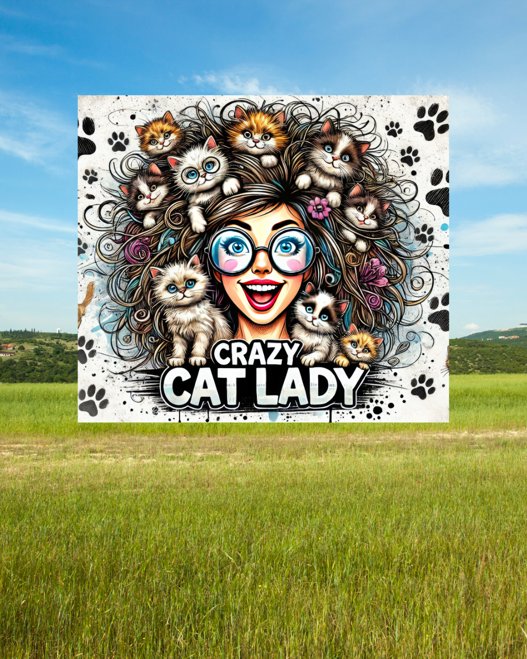 Tumbler „Crazy Cat Lady“ – Stilvoller Trinkbecher für Katzenliebhaber