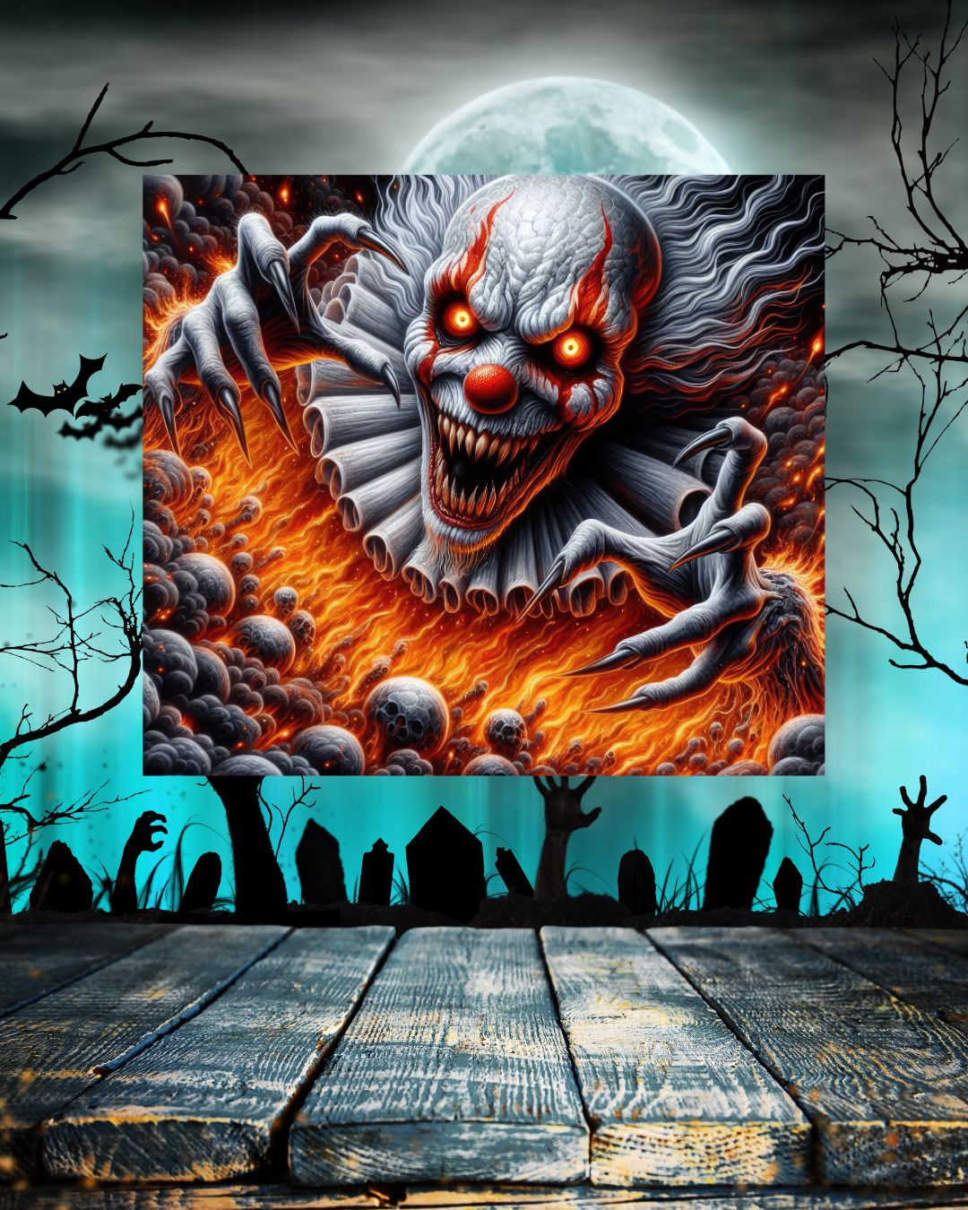 Horror Tumbler mit gruseligem Clown – Halloween Becher aus Edelstahl für echte Horror-Fans