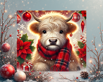 🐮🎄 Christmas Highland Cow Tumbler von Creative Momentz – Festliche Gemütlichkeit trifft auf Country Charme ☕✨