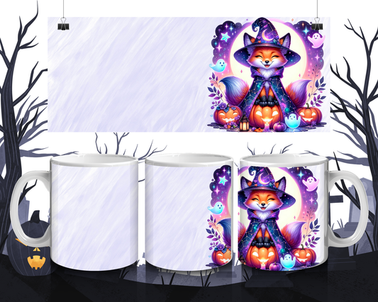 Süßer Zauberer-Fuchs Tasse – Kawaii Halloween & Herbst Design, Geschenkidee für Tier-  Fantasy-Fans, Spülmaschinenfest