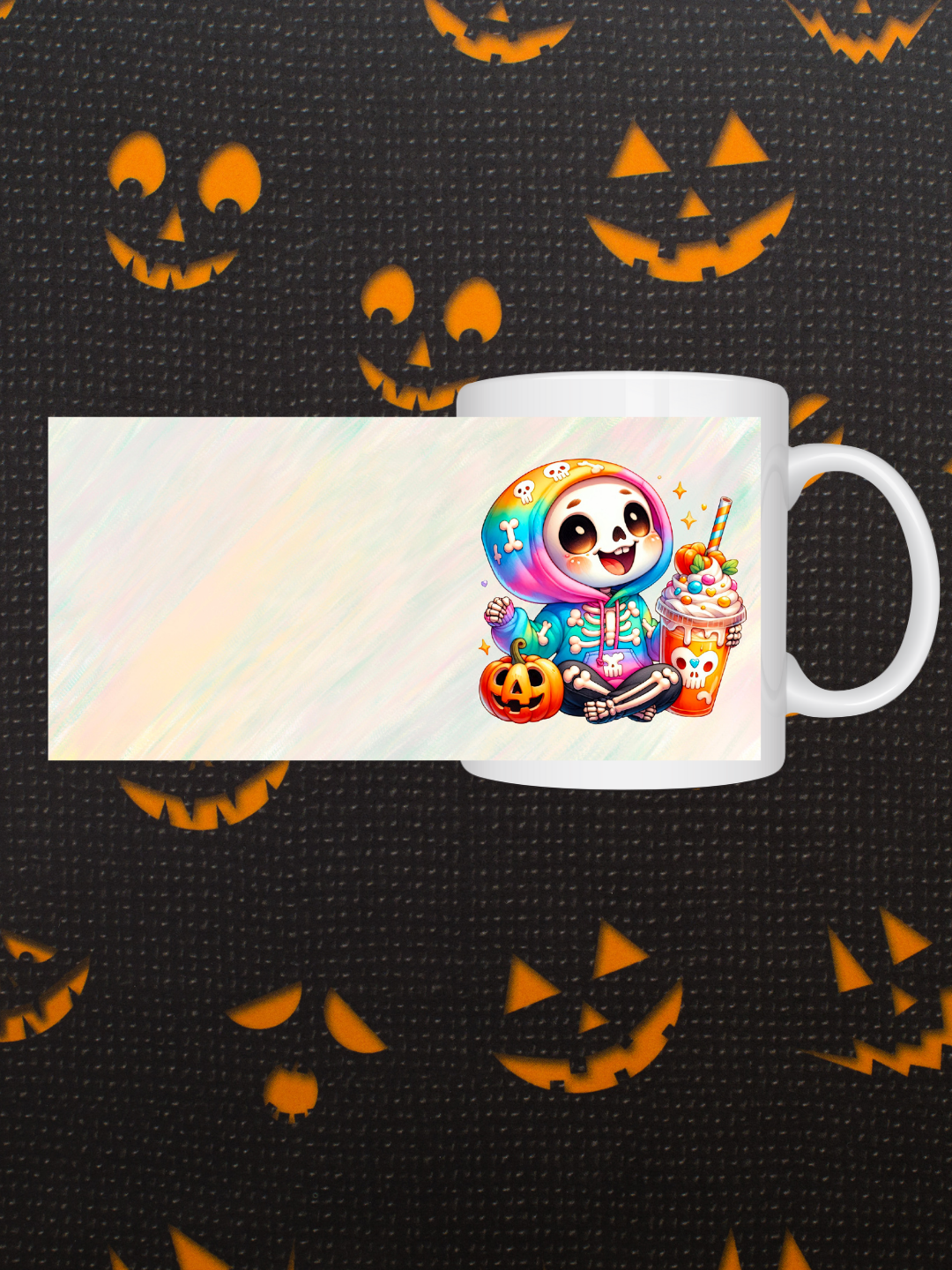 Süßes Teenager-Skelett Tasse mit Milkshake – Kawaii Halloween Design, Geschenkidee für Teenager & Spooky Fans, Spülmaschinenfest