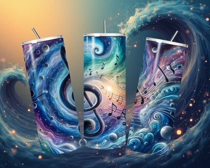 Hobby Tumbler mit Notenschlüssel-Motiv – Für Musikliebhaber mit Stil