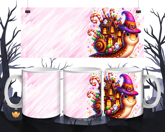 Kawaii Tasse Halloween-Schnecke | Lustige Keramiktasse 330 ml | Süßes Geschenk für Kinder & Halloweenfans