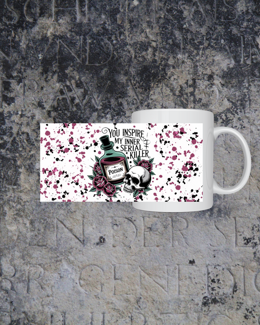 Gothic Kaffeetasse mit Totenkopf – Lustige Horror-Tasse – Dunkler Humor – Geschenkidee