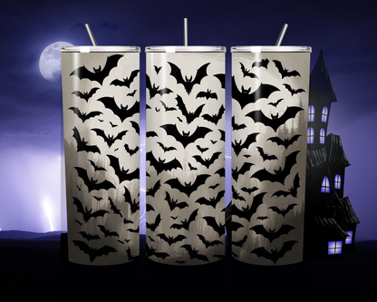 Halloween Tumbler mit Fledermaus-Motiv – Stilvoll und praktisch