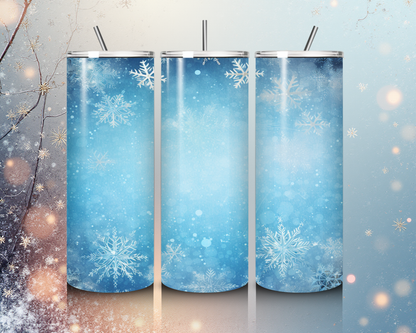❄️ Snowflake Tumbler von Creative Momentz – Eleganter Winterbecher in eisigem Blau ☕✨