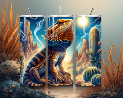 Bartagame Tumbler – Kunstvoll gestalteter Isolierbecher für Reptilienliebhaber