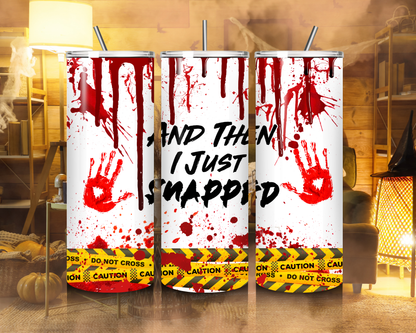 할로윈 텀블러 "그리고 나는 그냥 짜증이 났다" - 따뜻한 음료와 차가운 음료를 위한 세련된 보온 머그