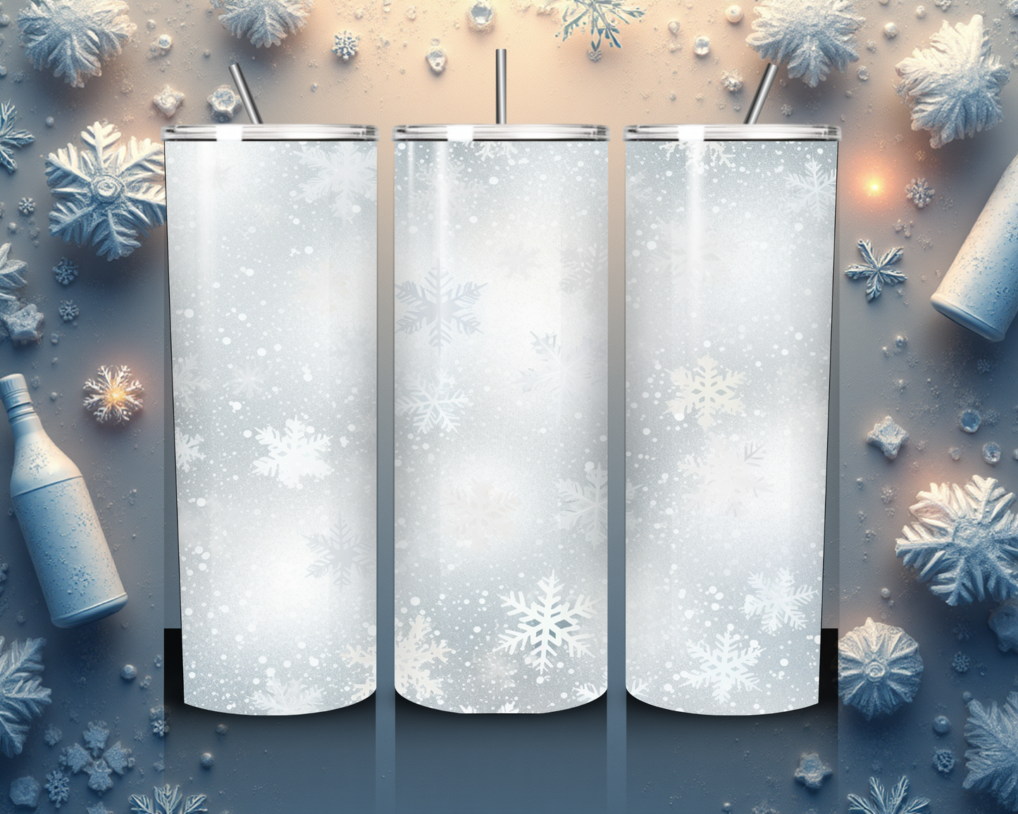 ❄️ Snowflake Tumbler von Creative Momentz – Winterliche Eleganz für heiße & kalte Getränke ☕