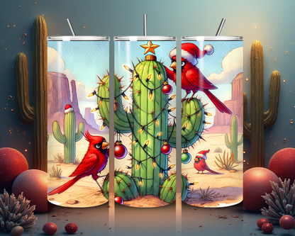 🌵🎄 Cactus Christmas Tumbler von Creative Momentz – Wüsten-Charme trifft Weihnachtszauber ☀️✨