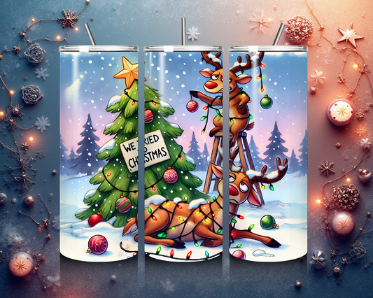 🦌 “We Tried Christmas” – Lustiger Reindeer Tumbler von Creative Momentz 🎄