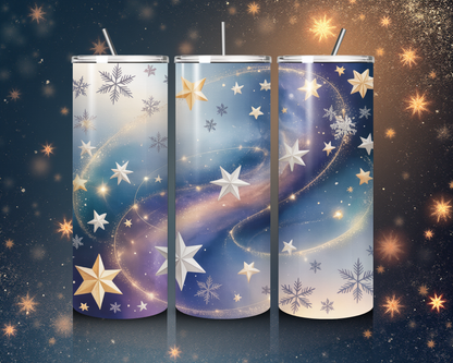 🌟 Galaxy Star Tumbler von Creative Momentz – Funkelnder Sternenzauber für die Winterzeit ❄️