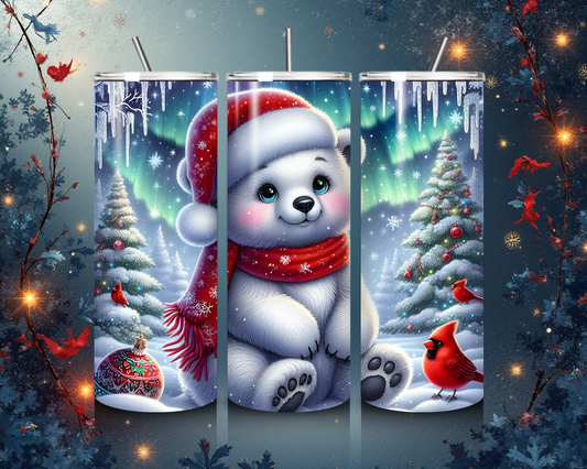 🐻❄️🎄 Christmas Polar Bear Tumbler von Creative Momentz – Winterwunder zum Mitnehmen ❄️✨