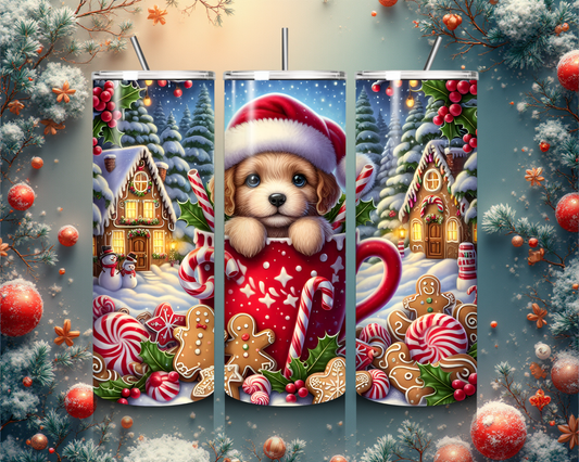🐶🎄 Christmas Puppy Tumbler von Creative Momentz – Süßer Weihnachtszauber im Becher ☕✨