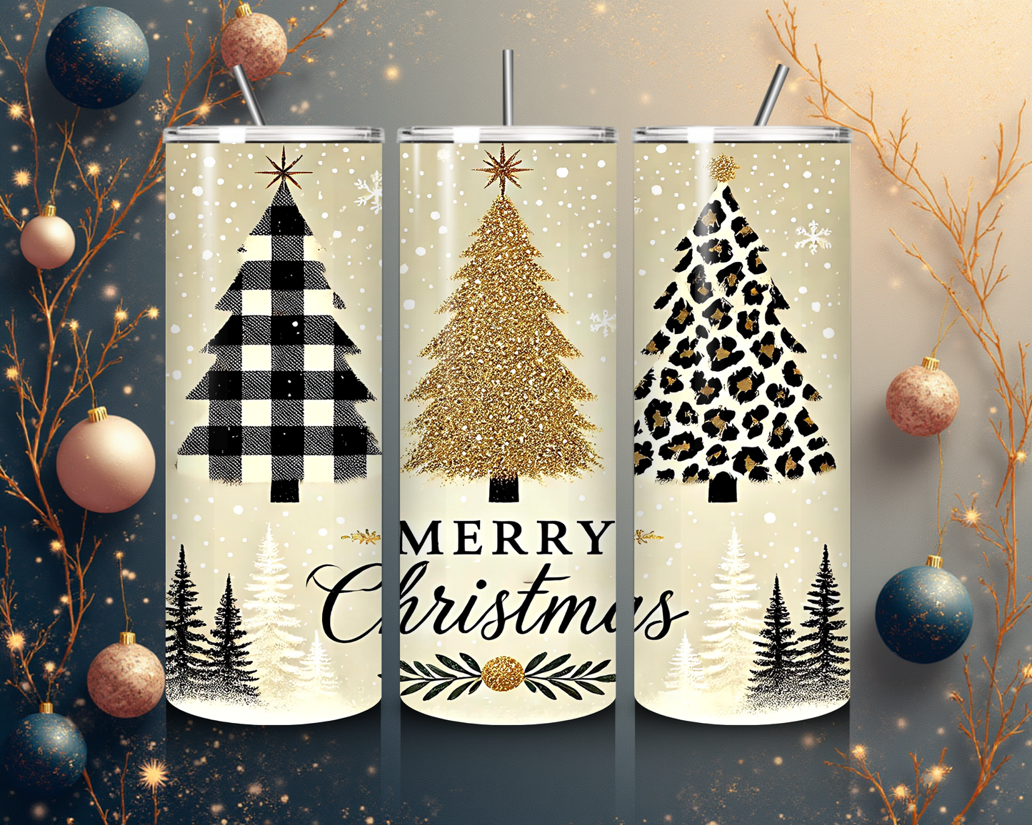 🎄 Merry Christmas Tumbler von Creative Momentz – Stilvoller Glanz für die Feiertage ✨