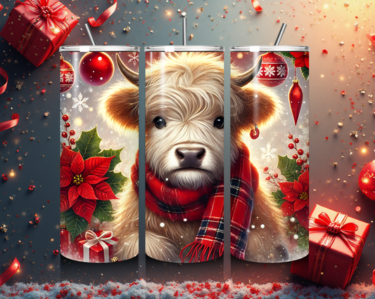 🐮🎄 Christmas Highland Cow Tumbler von Creative Momentz – Festliche Gemütlichkeit trifft auf Country Charme ☕✨