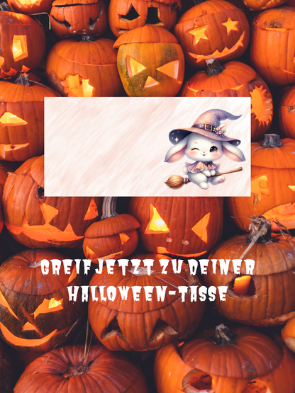 Hase im Hexenkostüm Tasse – Süßes Kawaii Halloween  Herbst Design, Geschenkidee für Hexenfans & Tierliebhaber, Spülmaschinenfest
