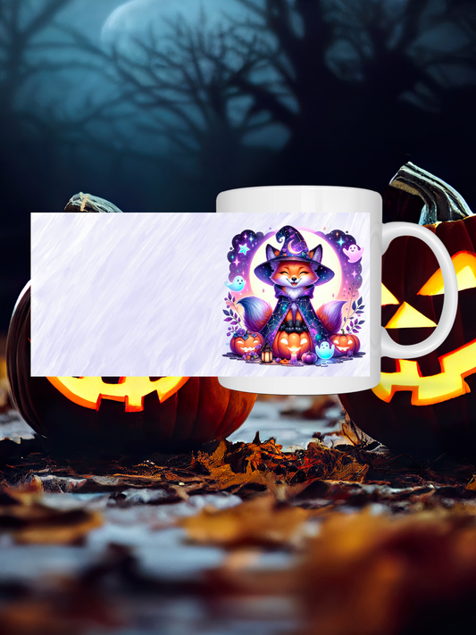 Süßer Zauberer-Fuchs Tasse – Kawaii Halloween & Herbst Design, Geschenkidee für Tier-  Fantasy-Fans, Spülmaschinenfest