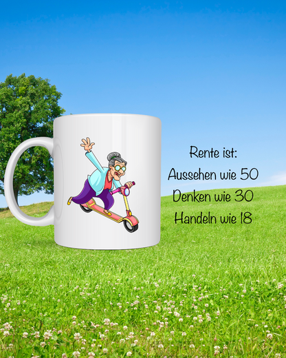 Humorvolle Ruhestand-Tasse – Witzige Geschenkidee zur Verabschiedung