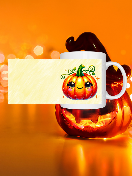 Süßer Kürbis auf Tasse – Kawaii Halloween & Herbst Design, Geschenkidee für Herbstfans, Spülmaschinenfest Mikrowellengeeignet