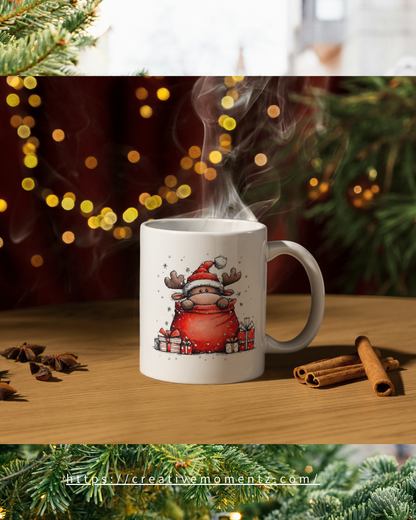 Niedliche Rentier-Weihnachtstasse – Für warme Herzen & kuschelige Wintermomente! ☕🎄