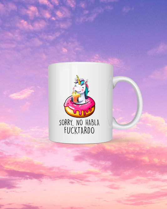 Lustige Einhorn Tasse – Kaffeetasse mit Donut & Spruch | Geschenkidee für Einhorn-Fans  Humor-Liebhaber