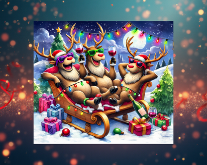 🦌🍷 Christmas Reindeer Tumbler von Creative Momentz – Wenn Rentiere feiern! 🎄🥂