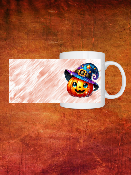 Kawaii Tasse Kürbis mit Zaubermütze | Halloween Keramiktasse 330 ml | Süßer Herbst & Geschenkidee