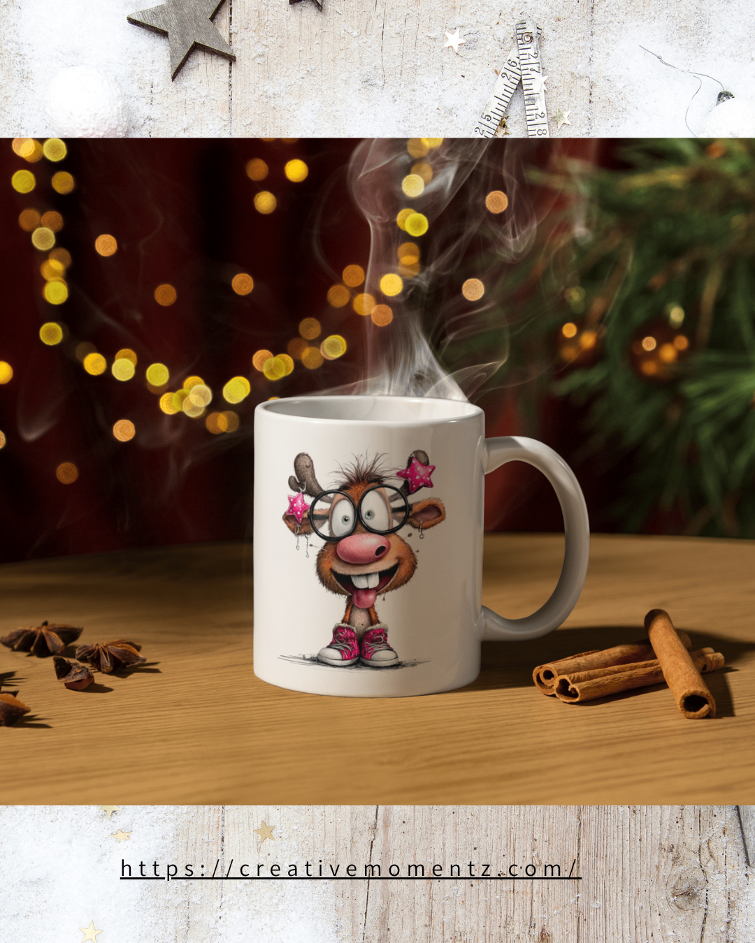 Lustige Rentier-Tasse – Der Weihnachtsbecher für gute Laune & fröhliche Wintermomente! ☕🎄