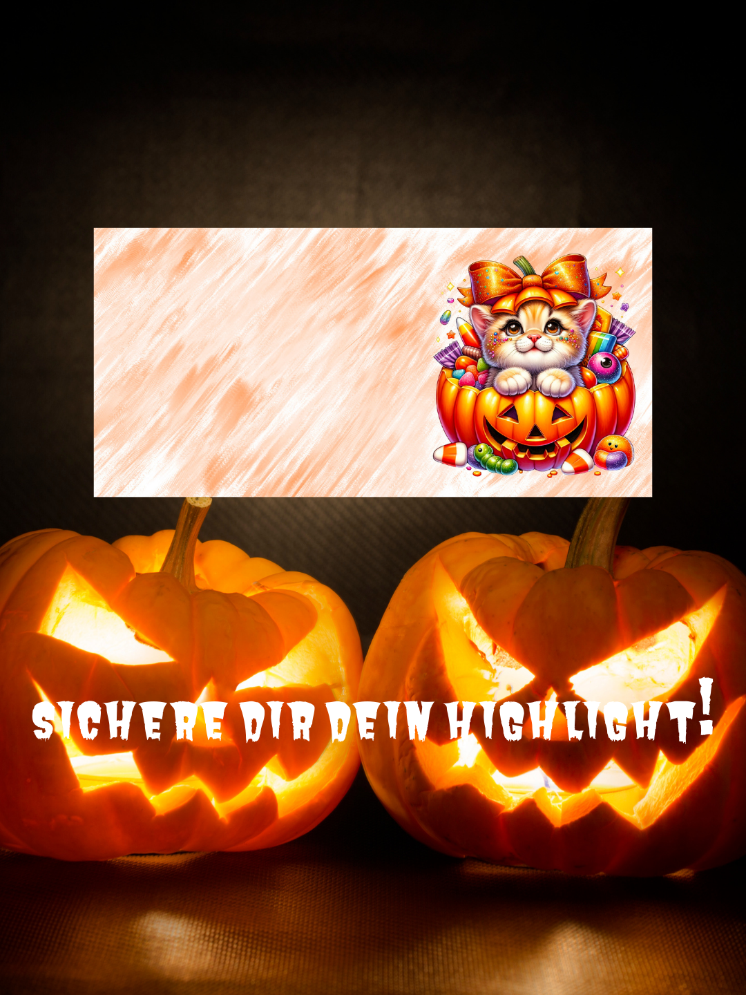Kawaii Tasse Katzenmädchen im Halloween-Kürbis | Süße Keramiktasse 330 ml | Geschenkidee für Katzen- & Halloweenfans