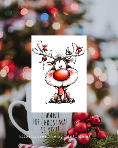 Zauberhafte Rentier-Weihnachtstasse – Für gemütliche Wintermomente & herzerwärmende Feststimmung! ☕✨