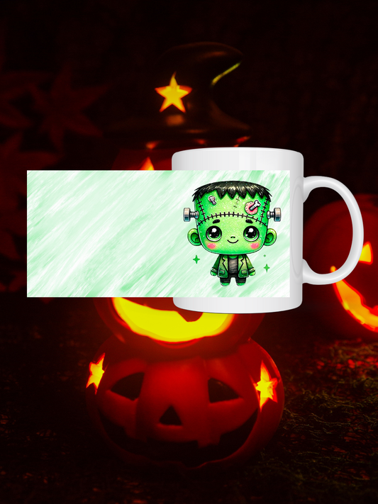 Kawaii Tasse Süßer Frankenstein | Halloween Keramiktasse 330 ml | Lustiges Monster  Geschenkidee für Kinder & Erwachsene
