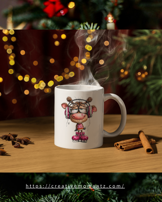 Coole Winter-Kuh Tasse – Für alle, die in der Weihnachtszeit einfach „durchhalten“ müssen! ☕😂