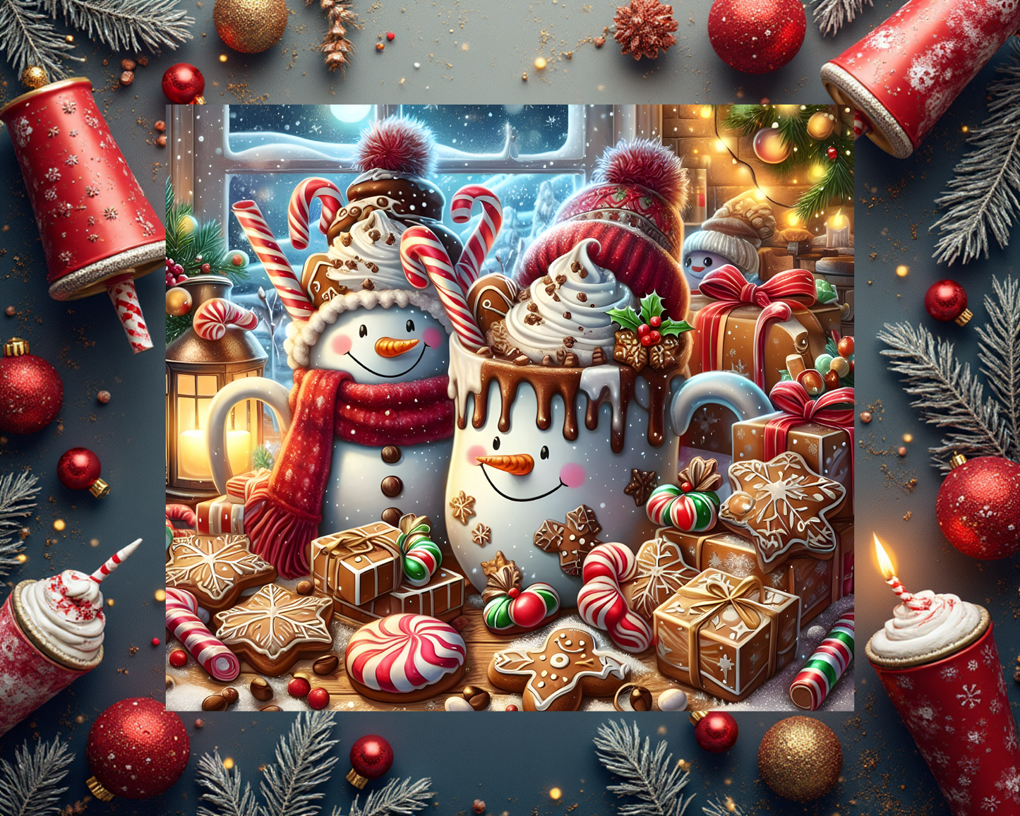 ☕❄️ Snowman Hot Cocoa Tumbler von Creative Momentz – Winterlicher Genuss in festlicher Optik 🎄