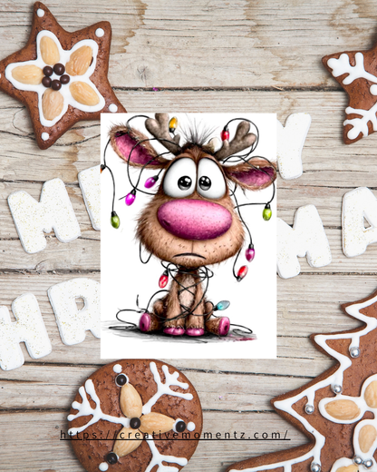 Lustige Rentier-Weihnachtstasse – Für alle, die in der Adventszeit auch mal „verwickelt“ sind! ☕🎄