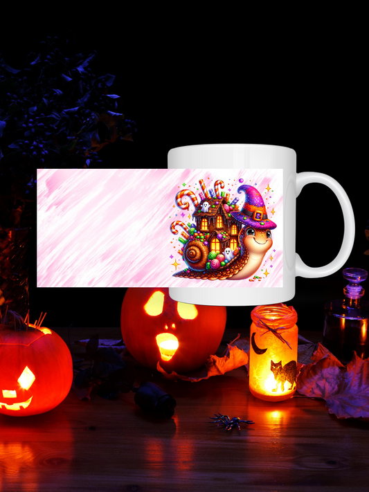 Kawaii Tasse Halloween-Schnecke | Lustige Keramiktasse 330 ml | Süßes Geschenk für Kinder & Halloweenfans