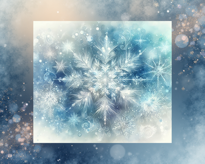 ❄️ Frosted Snowflake Tumbler von Creative Momentz – Eleganz in Eisblau ☕✨