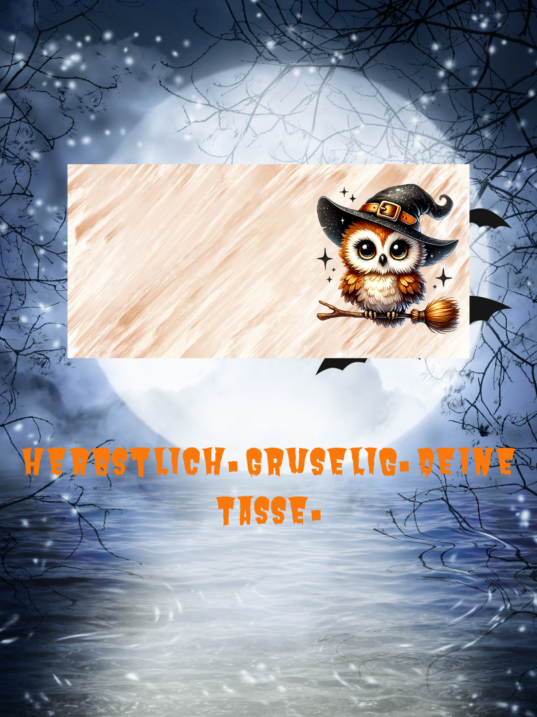 Süße Eule mit Hexenhut auf Besen Tasse – Kawaii Halloween  Herbst Design, Geschenkidee für Tier- & Hexenfans, Spülmaschinenfest