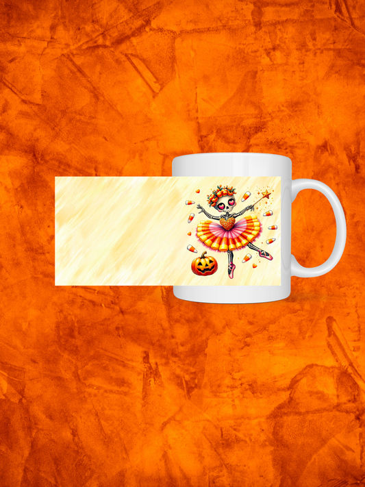 Halloween Tasse mit Skelett-Ballerina – Gruselig  Elegant, Geschenkidee für Tanzfans, Herbst & Spooky Season, Spülmaschinenfest